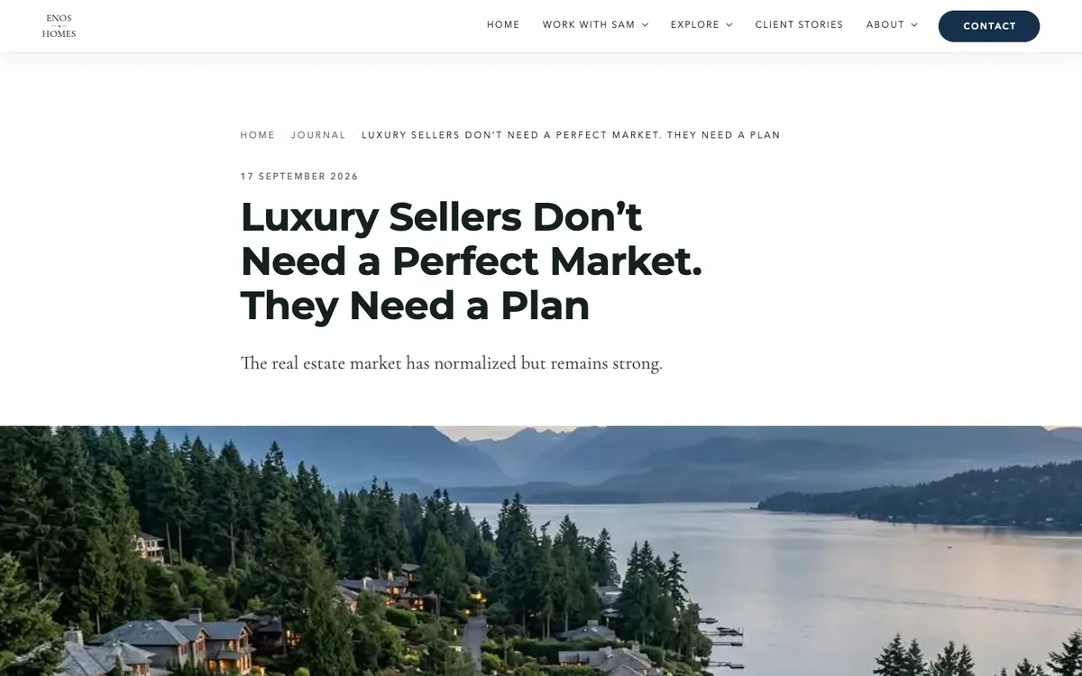 Article: Luxury Sellers Don’t Need a Perfect Market. They Need a Plan