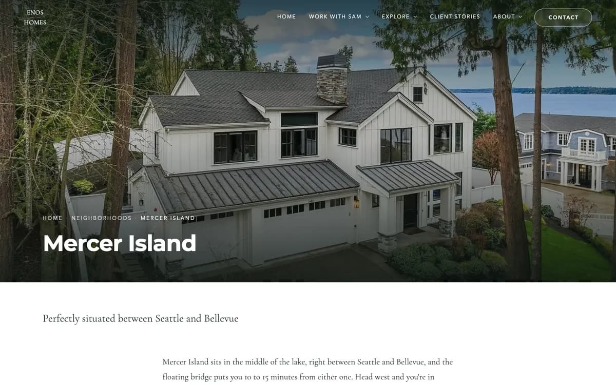 Mercer Island neighborhood page